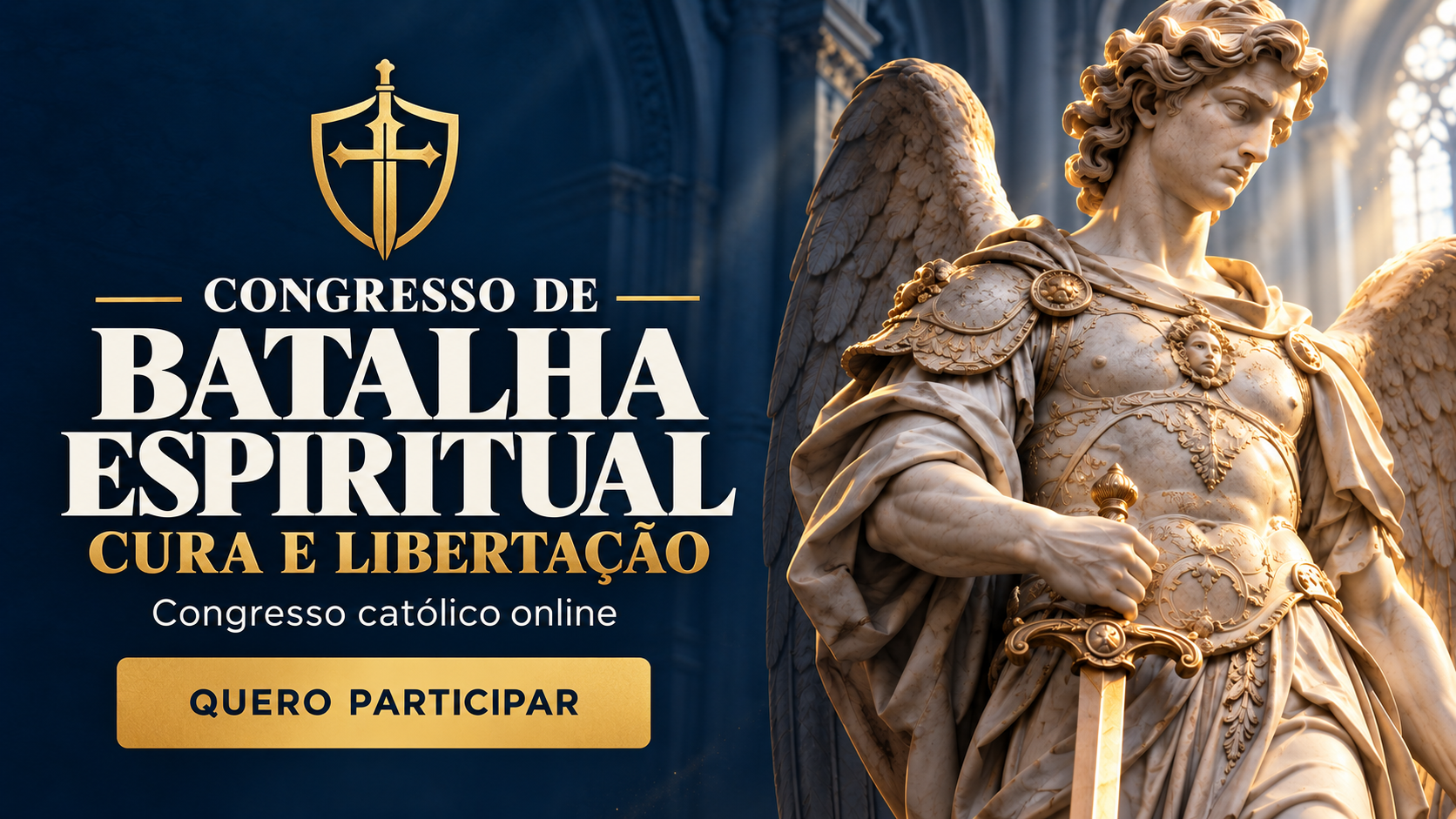 Cartaz Oficial: Congresso de Batalha Espiritual com Irmã Zélia, Thiago Dutra e Padre Roberto Bemvindo